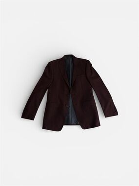 Men's Dark Brown Blazer - Classic Two-Button Suit Jacket